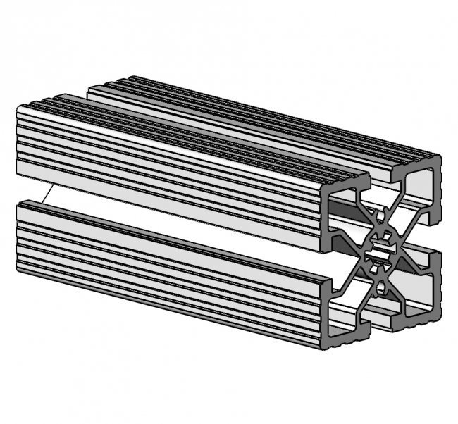 Profil 60 x 60, Profil 60, Profil, Grundprofil, Aluminiumprofil, Systemprofil, Aluprofil, Maschinenbauprofil, Raster 60, Nut 10, Aluprofiltechnik