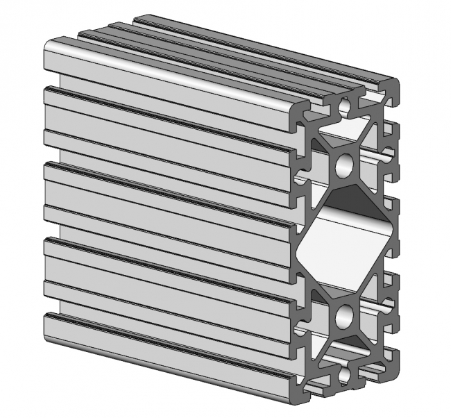 Profil 90 x 180, Profil 90, Profil, Grundprofil, Aluminiumprofil, Systemprofil, Aluprofil, Maschinenbauprofil, Raster 45, Nut 10, Aluprofiltechnik