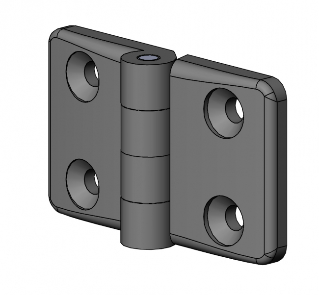 Scharnier verrundet Kunststoff, Angel, Gelenk, Beschlag Angel, Gelenk, Beschlag, Drehgelenk, Haspe